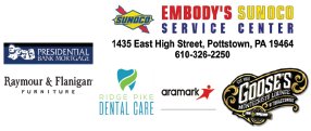 Gold sponsors: Presidential Bank Mortgage, Raymour & Flanigan Furniture, Embody’s Sunoco Service Center, Ridge Pike Dental Care, Aramark and Goose’s Montecristo Lounge